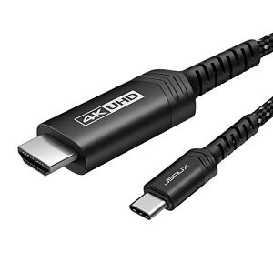 JSAUX HDMI �^�C�vC �ϊ��P�[�u�� 3M�A4K@60Hz USB 3.1 Thunderbolt 3/4 USB Type C to HDMI 2.0 �X�}�z����e���r�ɉf��HDMI�P�[�u�� �^�C�vC iPhone 17 Pro Max, iPhone 16&15 �V���[�Y, MacBook Air/Pro Surface Book Samsung