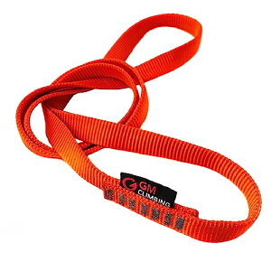 GM CLIMBING UIAA CE �F�� 22kN 16mm �i�C�����X�����O �o�R �N���C�~���O�p �X�����O �����i�[ �A�E�g�h�A �r���C ���X�L���[ �c���[�N���C�~���O ���� 30cm 1�{���� �I�����W