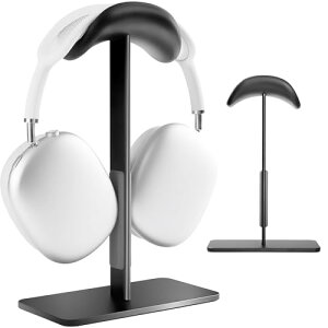 AirPods Max �X�^���h �X���[�v���[�h���� �w�b�h�z���X�^���h �f�X�N�p �A���~�� ����~�� �x�[�X ���h�~ �^�b�`�� (�u���b�N)