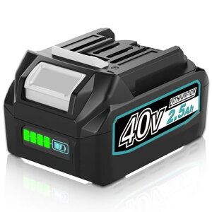 Boetpcr �݊� �}�L�^ 40v �o�b�e���[ BL4025 2500mAh 1�� �}�L�^ 40Vmax �o�b�e���[ BL4025 BL4040 BL4060 BL4080�Ɍ݊��\ LED�����v�c�ʕ\�� ��^����� �����ی� ���ϋv�� PSE CE�F�؎擾�ς� �n�C�p���[�o
