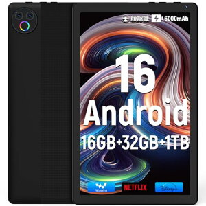 �^�u���b�g - HiGrace 10�C���` Android16 Wi-Fi���f�� 1332*800 IPS��� RGB���C�g���� 16GB+32GB+1TB�g�� 6000mAh�o�b�e���[ Bluetooth5.4 �A���h���C�h �^�u���b�g Type-C OTG �������e ��F�� Widevine GMS�F�� ���{��