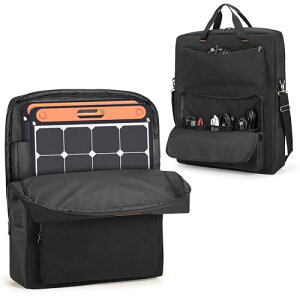 DSLEAF �\�[���[�p�l�� �P�[�X 2�����[ Jackery SolarSaga 100/200�ɓK������ Anker SOLIX PS100/PS200�ɓK������ �\�[���[�p�l�����[�o�b�O �p�b�h���� �V�����_�[�X�g���b�v�t��