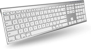 Macally ���C�����X Bluetooth �L�[�{�[�h Mac Keyboard Wireless Mac/iOS/PC/Android �ő�O��Bluetooth�f�o�C�X�y�A�����O �؂�ւ��\(ACEBTKEYA)