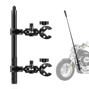 PULUZ (�v���Y) �I�[�g�o�C �o�C�N �n���h���o�[ �_�u���N�����v�}�E���g 59�C���` �C���r�W�u���Z���t�B�[�X�e�B�b�N�t�� insta360 X4/X3/X2/XONE/GO2/3�A�N�V�����J�����p (�_�u���X�[�p�[�N�����v)