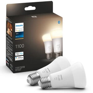 �t�B���b�v�X�q���[(Philips Hue) �X�}�[�g�d�� E26 75W���� �z���C�g 2�� - �X�}�[�g�Ɩ� Alexa 1100lm �d���F ���� �X�}�[�g�z�[�� �ԐڏƖ� LED �X�}�[�g���C�g �������� �A�v������ Matter �����R����