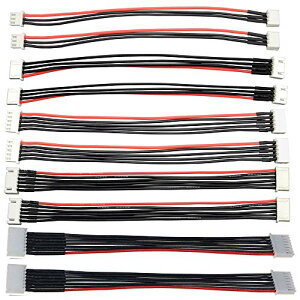 Yiqigou 10 PCS JST-XH 2S 3S 4S 5S 6S�o�����X�v���O�I�X�o�X�o�[�������C���[�P�[�u��JST-XH�R�l�N�^�A�_�v�^���C���[ �o�����X���[�h�����P�[�u���R�[�h for RC���`�E���d�r (2S-6S)