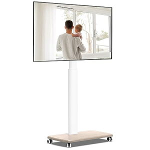 FITUEYES �e���r�X�^���h 32�`70�C���`�� �L���X�^�[�t�� �e���r�� �Ǌ� �n�C�^�C�v tv�X�^���h �ړ��� ������ tv stand ��60cm�̖ؐ���� �ω׏d40kg VESA600x400mm�܂� ���������\ ���E��U��\ 