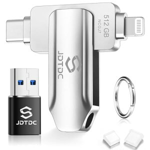 JSL JDTDC iPhone USB������ 512GB ���e�� Apple MFi�F�� Lightning�EUSB-C