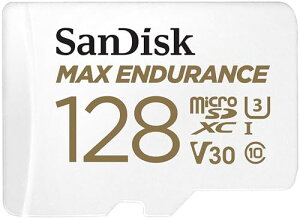SanDisk 128GB MAX Endurance microSDXC Card with Adapter for Home Security Cameras and Dash cams - C10, U3, V30, 4K UHD, Micro SD Card - SDSQQVR-128G-GN6IA