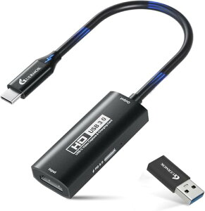 GUERMOK �L���v�`���[�{�[�h USB3.0 HDMI to USB-A/C PD100W 1080P60FPS�^�� Type-C�A�_�v�^�[