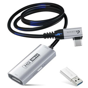 Guermok HDMI �L���v�`���[�{�[�h USB3.0 2K30FPS�E1080P60FPS PD100W���d 90°USB-C Switch