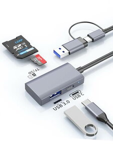 KHkuahai USB 3.0 SD�J�[�h���[�_�[�y2024�V���f���z4-in-1 Type-C SD�J�[�h���[�_�[, OTG5Gbps�����]��, �J�[�h���[�_�[ SD/TF SDXC/SDHC/MicroSD ,For iMac�APC�AWindows11�AAndroid �X�}�z �AiPad Pro�A�s�N�Z���AMacBook �A