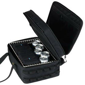 deerestユニットマルチギアコンテナケース2層ギアボックス収納道具ポータブル多機能キャリーバッグ多用途ツール保護・収納ケース多目的PU防水1000Dポリエステル整理整頓アウトドア/キャンプギア収納袋