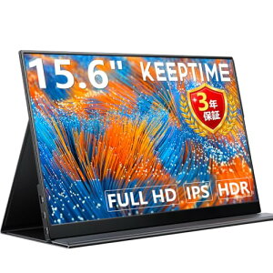 KEEPTIME ���o�C�����j�^�[ 15.6 1080P IPS����� ���^ �y�� USB-C �~�jHDMI �m�[�gPC/�X�}�z/�Q�[���@