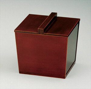 【茶道具/水指/mizusashi/fresh-water container】釣瓶水指 飛騨春慶塗 春次作(紙箱)