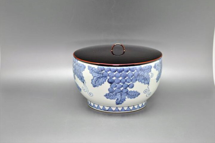 楽天市場】水指 染付葡萄一重口 景徳鎮 王懐英作（桐箱） : 茶道具商 