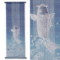 楽天市場】鯉の滝登り 掛け軸の通販 掛け軸　鯉の滝登り