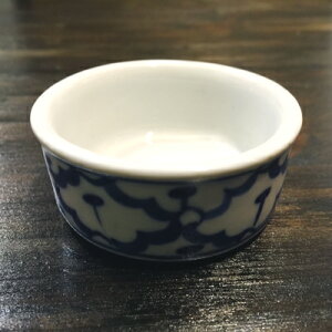 【小鉢 直径6×高さ3cm】青白陶器青白食器パイナップル柄陶器 小鉢タイ料理アジアン料理タイ雑貨