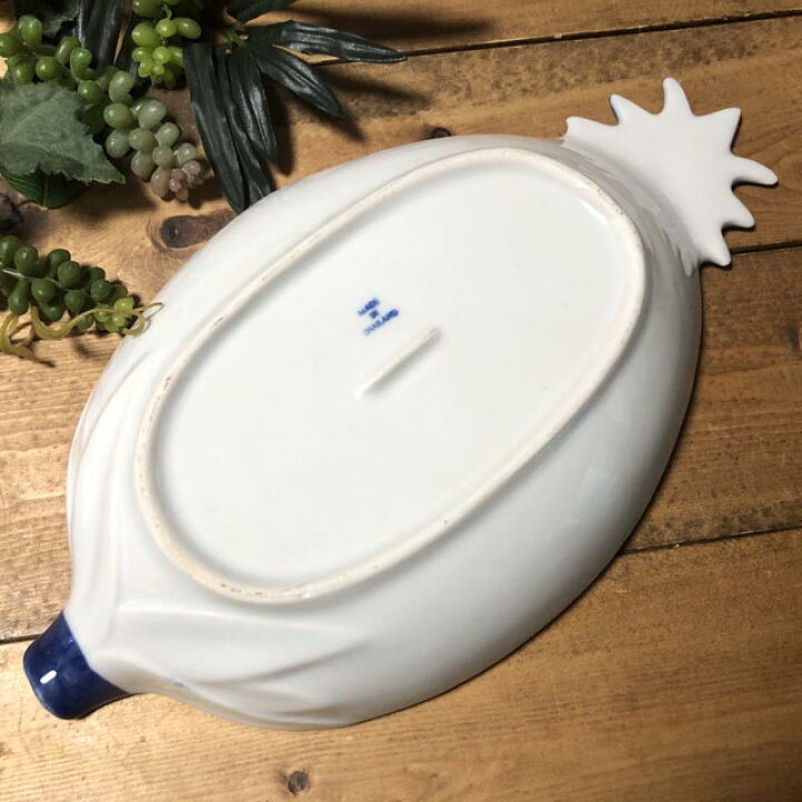 楽天市場】【パイナップル20cm】お皿青白陶器青白食器パイナップル柄陶器 小鉢タイ料理アジアン料理タイ雑貨 : タイ雑貨のチャイディーキッチン