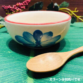 【にわとり食器 小皿/ブルー花柄】小鉢 8.5cmにわとり陶器にわとり食器にわとり柄タイ料理アジアン料理タイ雑貨