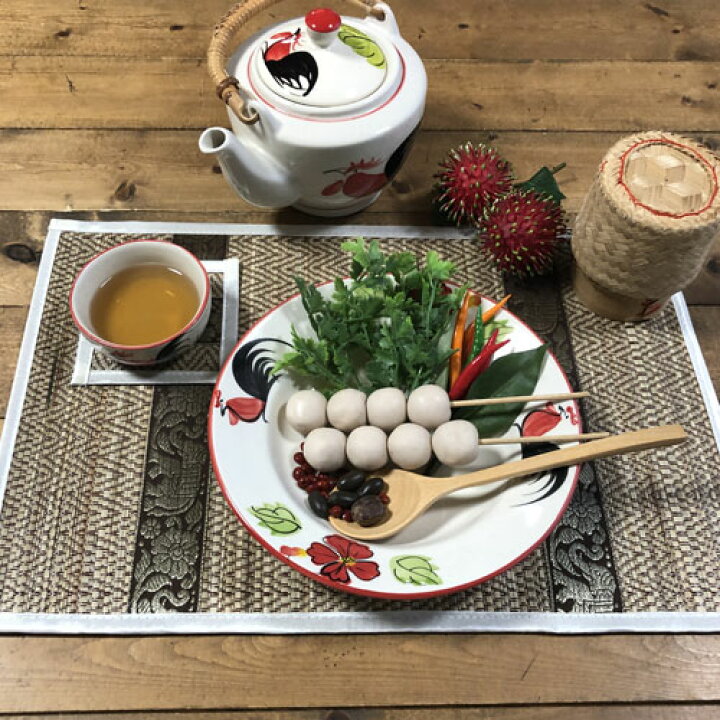 楽天市場】【ランチョンマット（大サイズ）】【象柄×6枚組・白 