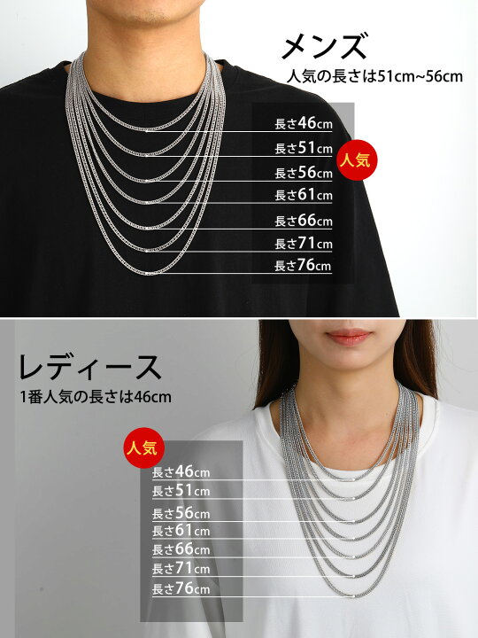 楽天市場】喜平 ネックレス メンズ チェーンのみ サージカルステンレス 