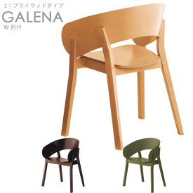 【フレームカラー3色:NA/DB/GR】木製ダイニングチェア（ガレナW1：肘有り・プライウッドタイプ）GALENA ガレナ おしゃれ(GALENA)