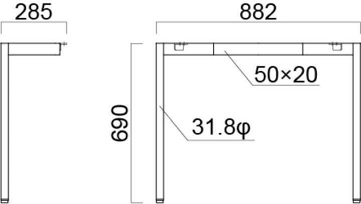 楽天市場】送料無料プロ仕様 テーブル脚（LD900 WH/SI/DG）幅600~1800 