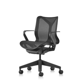 コズムチェア Cosm Chair グラファイト ローバック/固定アーム/シートサスペンション:グラファイト