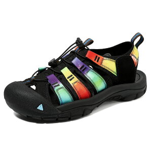 アウトドアサンダル ビーチシューズ マリンシューズ クリークシューズ メンズ 滑り止めトレッキングサンダル 登山用 通気性 抗衝撃ソール 柔らかい 靴底 防滑 マリンシューズ スニーカー