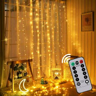 【今すぐ使える！店内全品45％OFFクーポン】カーテンライト 3mx3m イルミネーションライト 300LED 8モー…
