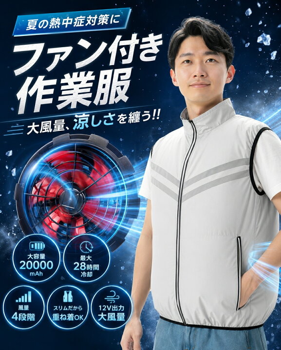 楽天市場】【夏得セール】43％OFF 7/20 23:59迄 空調作業服 ファン付き 