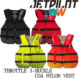 【JETPILOT/ジェットパイロット】JA23127CGA　THROTTLE　3BUCKLE　CGA　NYLON　VEST　・ナイロンベスト・3バックル　ナイロンライフジャケット　USCG3　JCI予備検査合格実績型　ジェットスキー