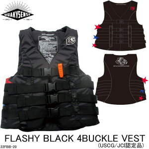 X݌ɂ聚SALEyQUAKYSENSE/NG[L[ZXz22FBB-20@FLASHY BLACK@4BUCKLE@LIFE@VEST