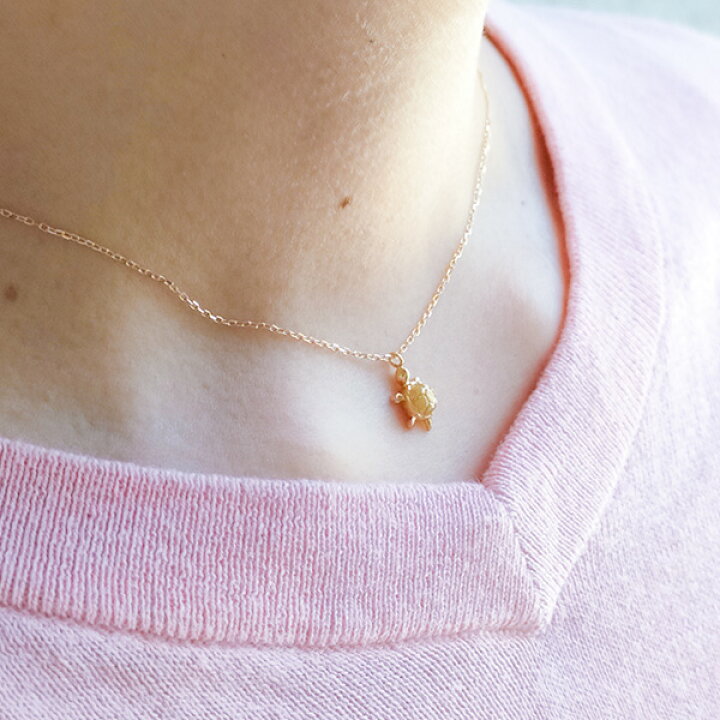 楽天市場】ネックレス 亀 18金 ゴールド 18k カメ ペンダント k18 かめ 