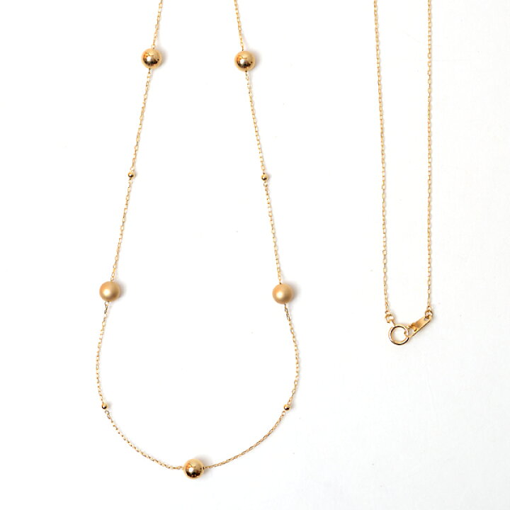 K18・K18WGロングネックレス60cm15.9gボリューム18金