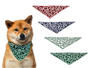 《送料無料》【業務用 唐草バンダナ 12枚入り】唐草 トリミング バンダナ トリマー おしゃれ 子犬 かわいい お得 セット パピー 美容 カット 仕上げ 和柄 和風 業務用 柴犬