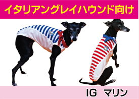 【送料無料】IGマリン 人気 かわいい 犬の服 ペット 服 イタリアングレーハウンド ミニピン イタグレ 通気 ボーダー 洋服 春 夏 日本製 ピッタリ