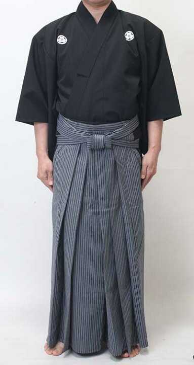 楽天市場】テトロン居合道衣「克」（紋付用着物袖）+最高級居合道縞袴 