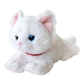 【新品】ひざねこ オッドアイ ホワイト SSサイズ【送料別。宅配便】ぬいぐるみ　ファンシー　プレゼント　子育て　ギフト　ネコ　猫