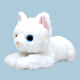 【新品】ひざねこ オッドアイホワイト Sサイズ【送料別。宅配便】ぬいぐるみ　ファンシー　プレゼント　子育て　ギフト　ネコ　猫