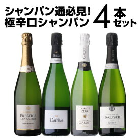 【1本/5,750円】 送料無料 シャンパンセット ドサージュを抑えた 極辛口シャンパーニュ4本セット 29弾 シャンパン シャンパーニュ 高級 浜運A