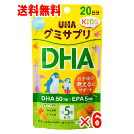UHA味覚糖　グミサプリKIDS DHA 100粒×6個セット【クリックポスト】