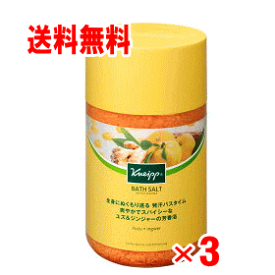 【送料無料】クナイプ バスソルト　ユズ＆ジンジャーの香り　850g×3個セット