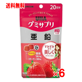 UHA味覚糖　グミサプリ　亜鉛　40粒×6個セット