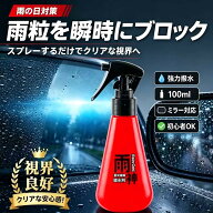 【期間限定 3,150 円】雨神 RainGod 車ガラス撥水剤 雨はじきスプレー 100ml フロントガラス サイドミラ…