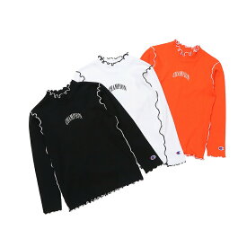 【公式】チャンピオン【50%OFFセール】Champion ガールズ ロングスリーブシャツ 24FW ガールズカジュアル(CK-A407)★ キッズウェア 子供 子ども こども 子供服 キッズ服 女の子 男の子