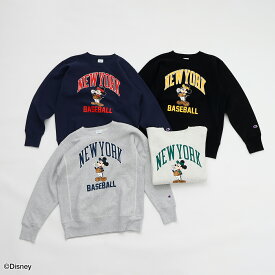 【公式】チャンピオン Champion リバースウィーブ(R) クルーネックスウェットシャツ 24FW リバースウィーブ(R)(C3-A031)★スウェット トレーナー Disney ディズニー 長袖 ユニセックス 男性 女性
