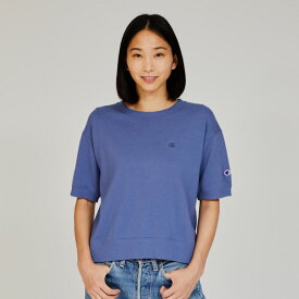 【公式】チャンピオン【30%OFFセール】【 軽量 】Champion ウィメンズ ショートスリーブクルーネックスウェットシャツ 25SS チャンピオン(CW-Z008)★レディース 女性用 女性 reversweave sweat スウェット ( トレーナー ) ストレッチ パーカー ジップアップ