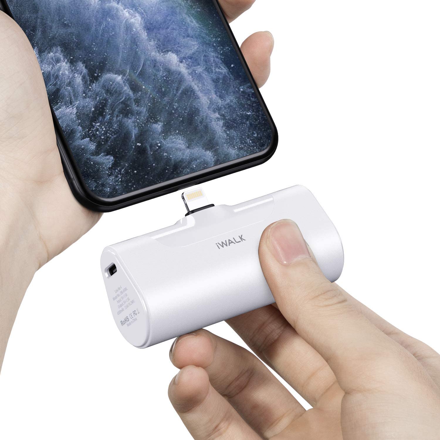 ワイヤレス充電器 iWALK 超小型 iphone 4500mAh Lightning SALE 60%OFF コネクター内蔵 iPhone 用 充電 充電対応 コードレス 定番 軽量 素晴らしい外見